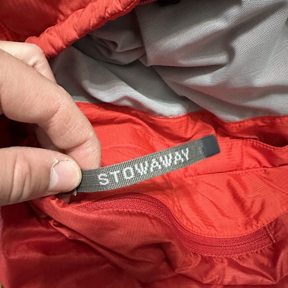 LL Bean Puffer Jacket Womens Extra Small Red Full Zip Hooded Outdoor Primaloft - Picture 9 of 9